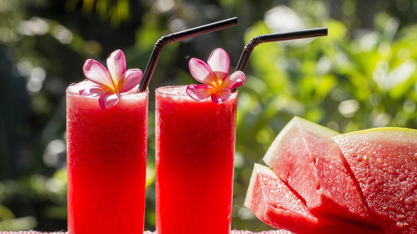 Drinken met watermeloen