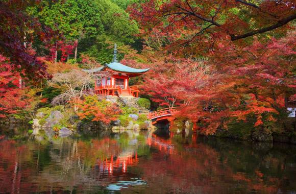 De Daigoji-tempel in Kyoto, Japan