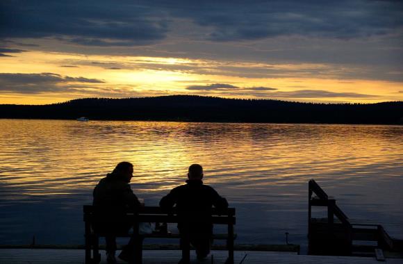 Zonsondergang in Finland