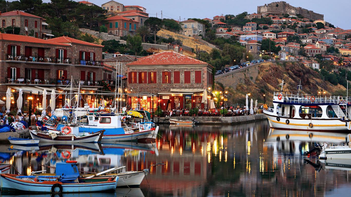 Gezellig haventje op Lesbos