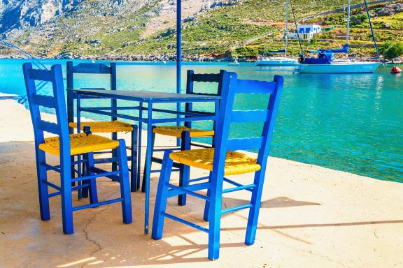 Een restaurant op Rhodos