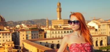 Genieten van het uitzicht over Florence