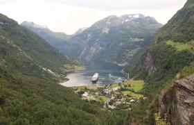 Noorse fjord in Geiranger