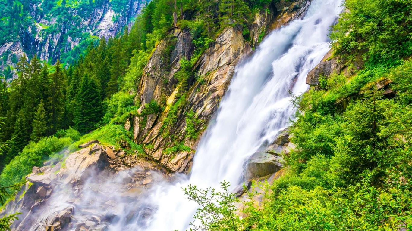 Een waterval in Oostenrijk