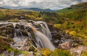 Een waterval in Glasgow
