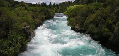 Huka River in Nieuw-Zeeland
