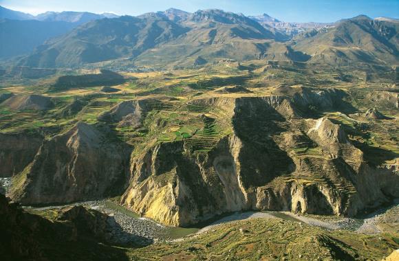Het landschap van Peru