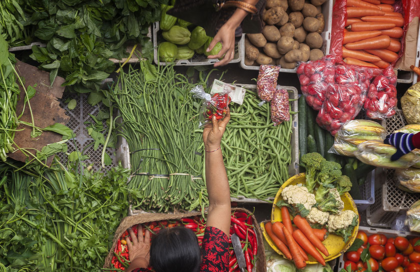 Traditionele markten vers eten