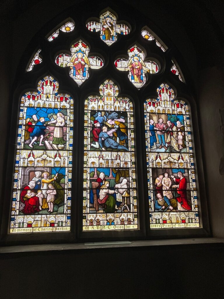 a stained glass window