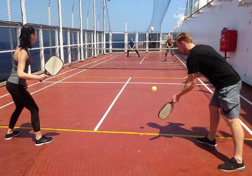 Pickleball aboard Volendam